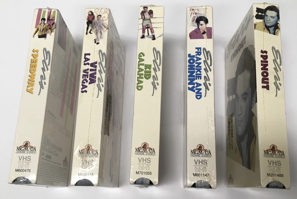 5 Elvis Presley Sealed VHS Tapes - Lot MGM Studios King Home Video Movie White Foto 4 de 4