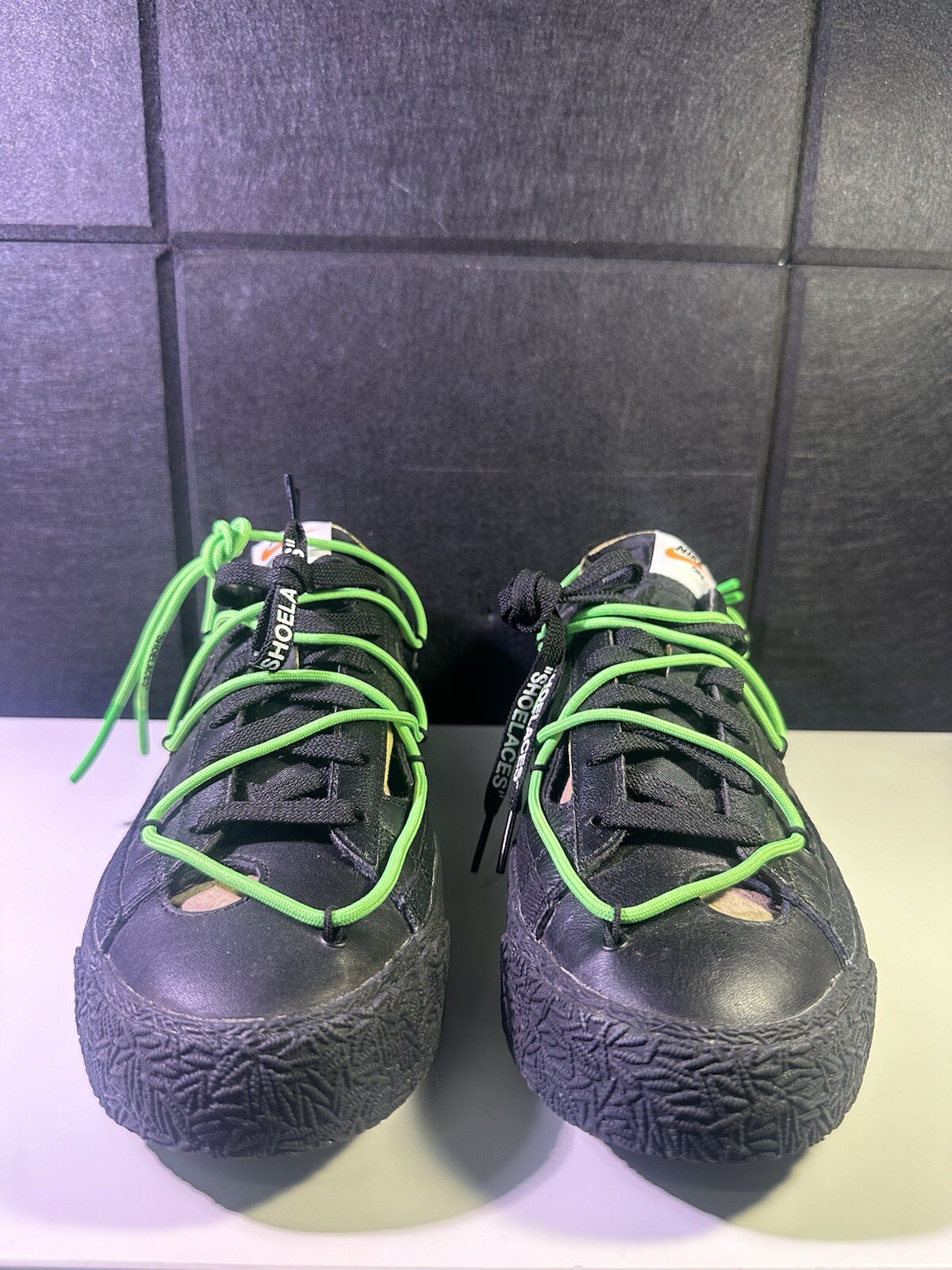 OFF WHITE X NIKE Taglia 10 5 Nike Off White x Blazer basso nero