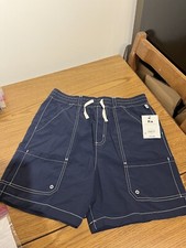 Boy's Free Assembly Blue Camp Shorts Pockets XL 14-16 NWT