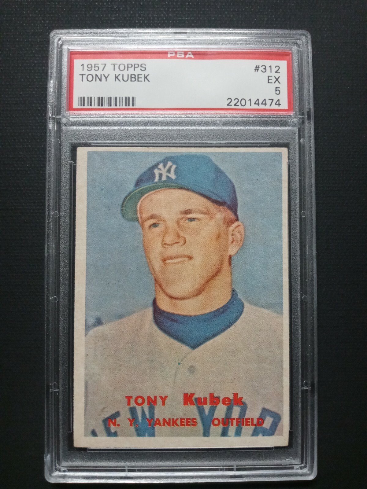 1957 Topps Tony Kubek New York Yankees Rookie #312💥⚾🎇 PSA 5 EX