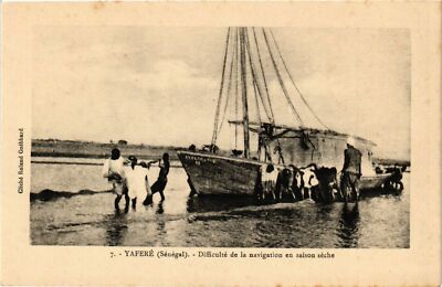 CPA AK SENEGAL-7. Yaféré - Schwierigkeit der Navigation in der Trockenzeit (331050)