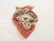Bandanas for women 100% cotton, Handblock printed Wraps Scarf Floral Bandanas