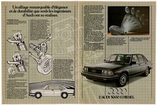 1981 AUDI 5000S Diesel Vintage Original 2 page Print AD | Black car photo Canada