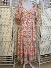 Simply Be Midi Dress Size 18,Holiday,cocktail,Floral,party Lot W