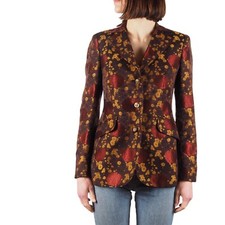 Moschino Cheap and Chic Vintage Women's Floral Jacquard Blazer Jacket Size IT 42