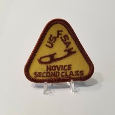 Vintage USFSA Novice 2nd Class Figure Skating Triangle Embroidered Patch 2"x2"