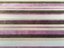 Maxwell Purple Chenille Woven Stripe Upholstery Fabric- Vasa Rosa 5.25 yd V71004