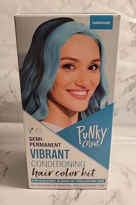 Punky Colour Conditioning Semi-Permanent Turquoise Blue Hair Color Kit