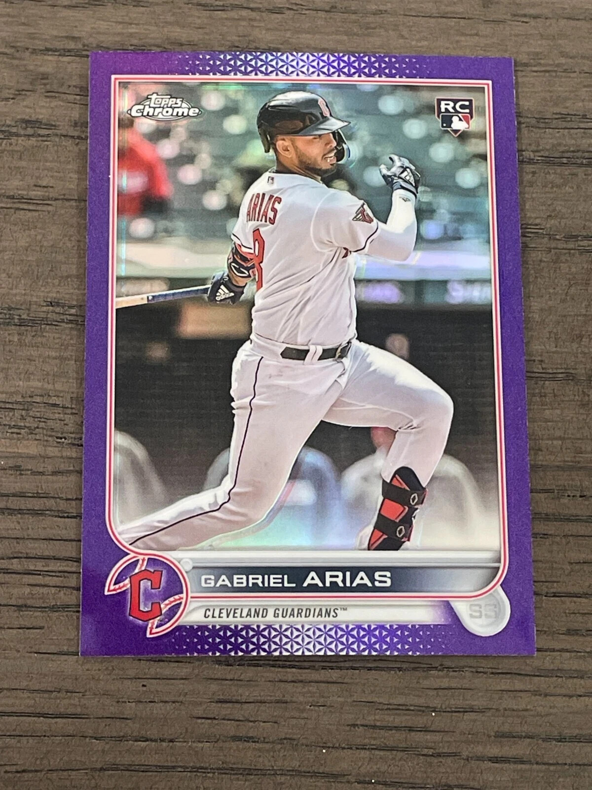 2022 Topps Chrome Update Purple Refractor Gabriel Arias RC #USC131 Guardians
