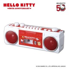 Hello Kitty Boombox 50th Anniversary Portable Radio Cassette Recorder SCR-B3KT