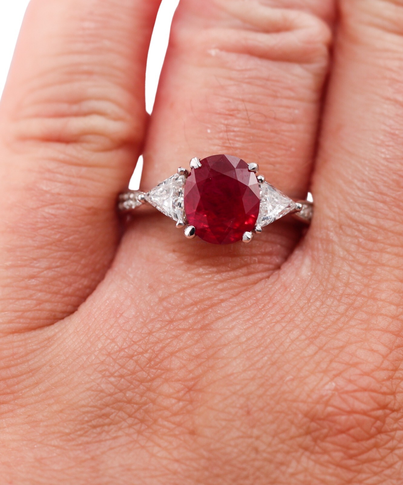 2.33ct Ruby Diamond Gold Ring - image 4