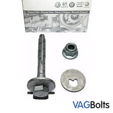 VW Audi Lower Rear Suspension Toe Alignment Eccentric Bolt Nut Kit Genuine