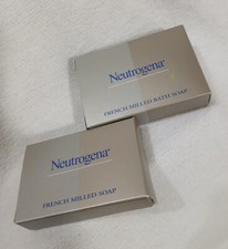 Neutrogena French Milled Bath Soap Lot of 2 Bars in Box 36gm  48gm Guest Supply