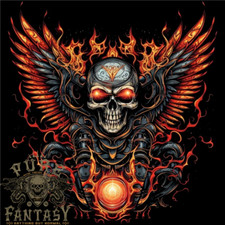 Biker Wings Motorbike Motorcycle Skull Mens Light Cotton T-Shirt