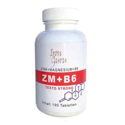 ZM+B6 180 Tabletten, Zink + Magnesium + B6, Testo Strong - IRON GURU, Neu