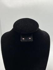 CUTE 14K Yellow Gold Round Pink CZ Screw Back STUD Earrings Diameter 2.9mm 0.2g