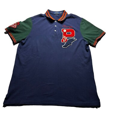Polo Ralph Lauren Large P-Wing Shirt RL Athletic Team Champs