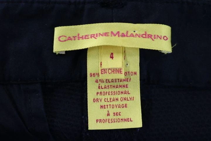 Catherine Malandrino Womens Shorts Size 4 Black Textured Cotton Casual - Image 4 of 4