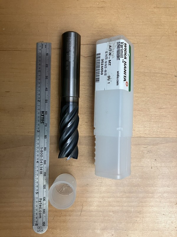 Widia / Hanita 16mm 5 Flute Carbide Endmill Varimill (16x16x32-48x100) TIALN