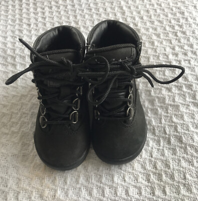 Toddler Timberland Field Boot Black Nubuck Size US 5.5/ UK 5 / Eu 22