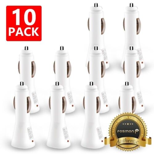 10 x gros lot chargeur voiture adaptateur USB Samsung Galaxy Apple iPhone Google LG - Photo 1/3