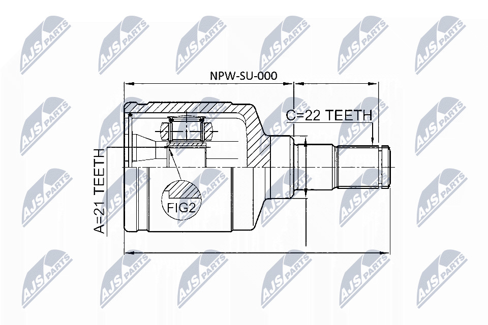 N.T.Y. NPW-SU-000.NTY Joint Kit, drive shaft for SUZUKI