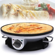 12" Electric Crepe Maker 1200W | Non-Stick Pancake & Tortilla Griddle