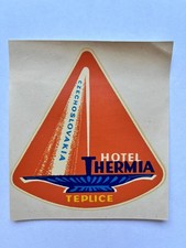 Vintage HOTEL THERMA DECAL Czechoslovakia, Russia