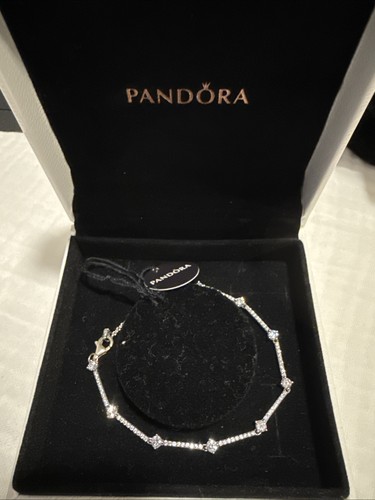 Pandora Silver Sparkling Pavé Bars Bracelet