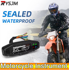 Universal Motorcycle Digital Speedometer LED Tachometer LCD RPM KMH MPH Gauge
