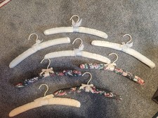 Lot of 8 Padded Satin Lingerie Clothes Hangers