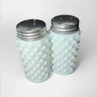 Vintage Fenton Hobnail Salt And Pepper Shakers White Milk Glass