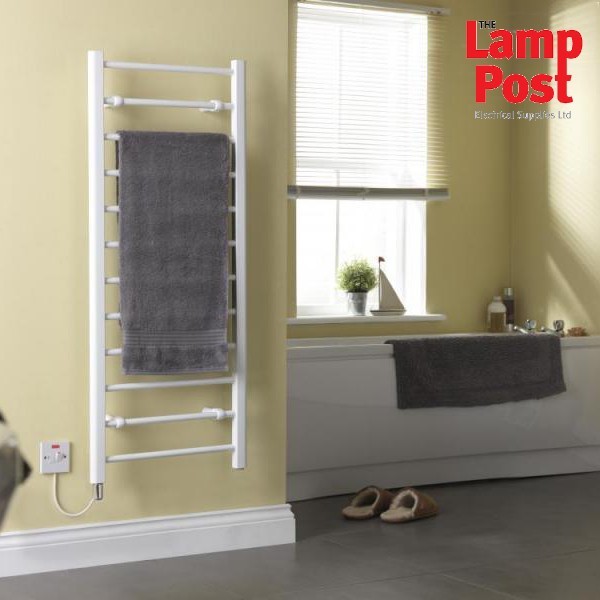 Creda CLR12W 250W Twelve-Rail Ladder Towel Rail - White