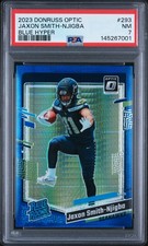 2023 PANINI DONRUSS OPTIC BLUE HYPER #293 JAXON SMITH-NJIGBA ROOKIE RC PSA 7