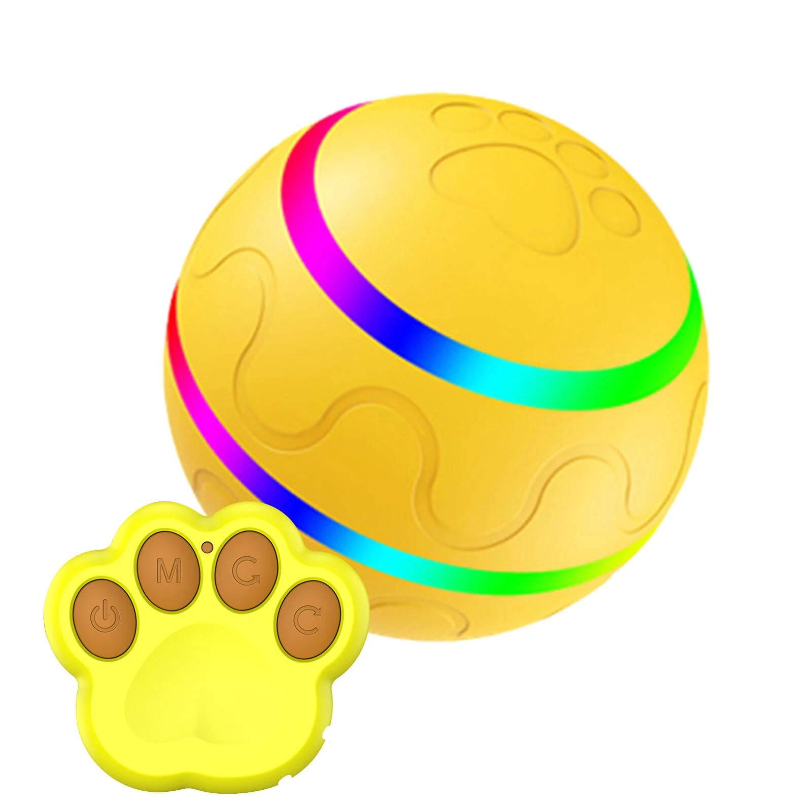 Dog Ball Interactive Dog Toys for Puppy Pet Rolling Moving Ball with LED Light
