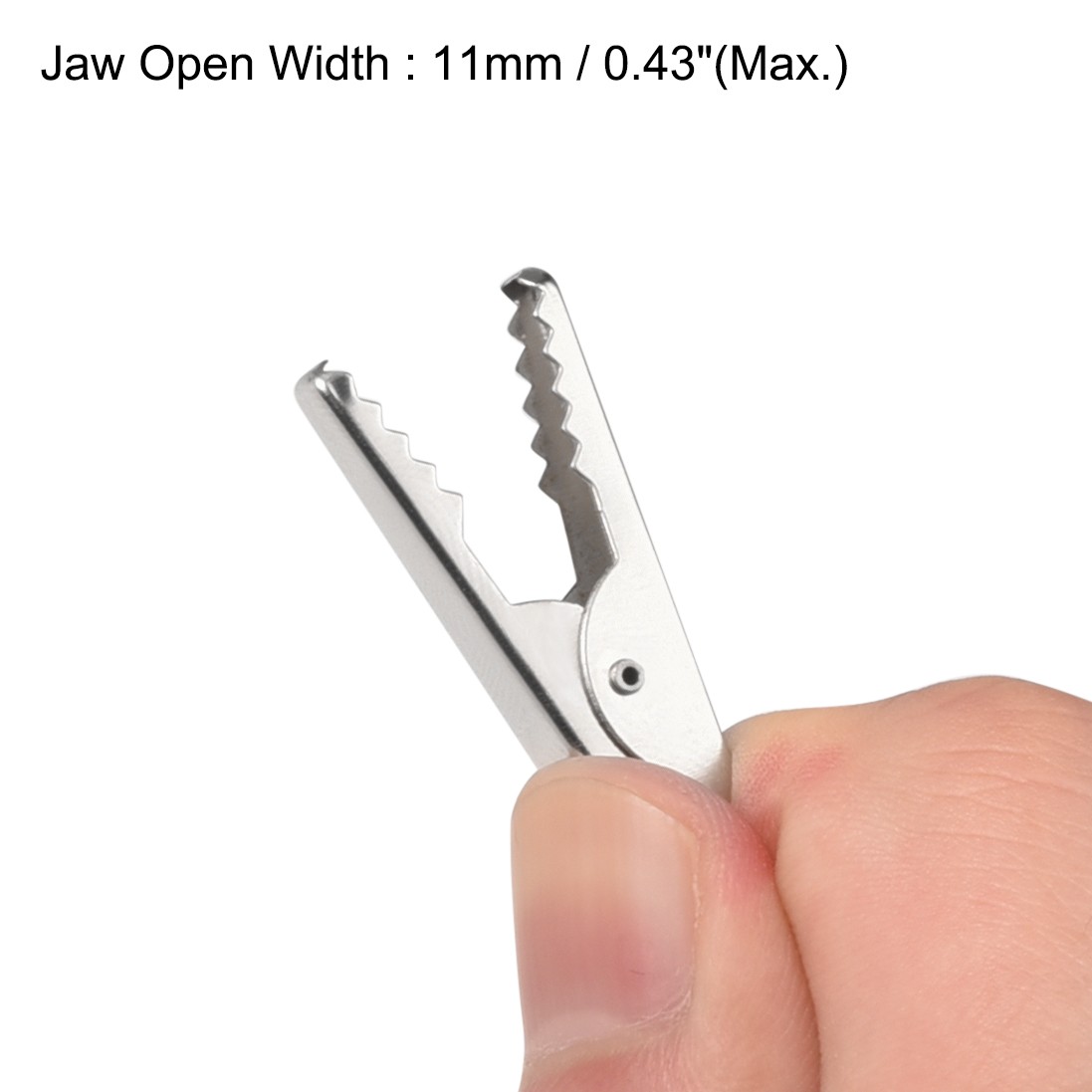 20Pack 10A Electric Test Crocodile Alligator Clips Clamps Silver Tone