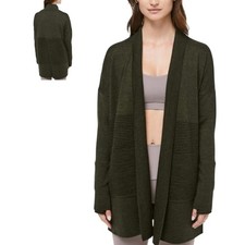 Lululemon Size 4 Sit In Lotus Wrap II Forest Green Merino Wool