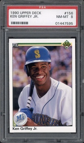 1990 Upper Deck Ken Griffey Jr. #156 PSA 8 NM-MT Seattle Mariners HOF 2nd Year