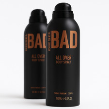 2x Diesel Only Bad Body Spray 200ml for Men