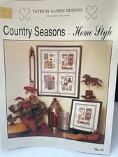 Patricia Gaskin Designs "Country Seasons"  Cross Stitch Leaflet -4 Designs