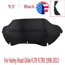 9.5" Windshield Windscreen Black For Harley Road Glide Custom FLTRX 1998-2013