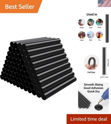 High-Quality 72 Pack Black Glue Sticks, 4'' x 0.43'' for Home Repair & Crafting