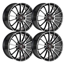 Set-4 Curva Cff75 19x9 5x4.55x114.3 20mm Black Machined Wheels Rims 19 Inch