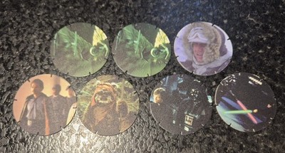 Star Wars Trilogie Tazos x 7 Stück Wanderer Chips Sammlerstücke