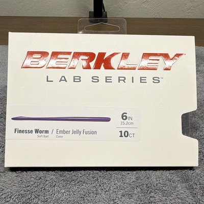 Berkley Lab Series Finesse Worm Soft Plastic Ember Jelly Fusion 6in Scented 10