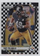 2024 Panini Prizm Black & White Checker Prizm Troy Polamalu #248 HOF 13c5