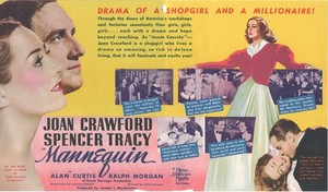 MANNEQUIN (1937) Joan Crawford Spencer Tracy ORIGINAL MOVIE HERALD
