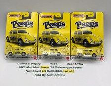 2026 Matchbox Peeps  62 Volkswagen Beetle Numbered 2/5 Collectible Lot of 3