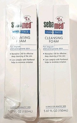 LOT 2 Sebamed Clear Face Wash Cleansing Foam Acne-Prone Skincare K-Beauty 150mL
