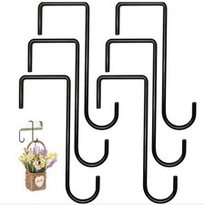 2-8x Garden Hanging Brackets Fence Hooks for Bird Feeders Plant Pot Basket Light
